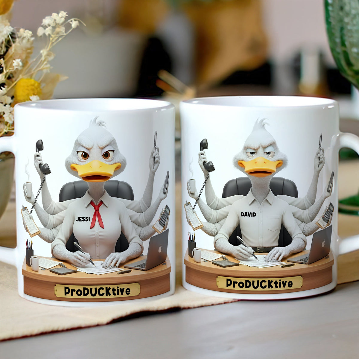 Funny Overworked Animal Office Coffee Mug - Personalized Gifts For Officers 05TOLU1311425-Homacus