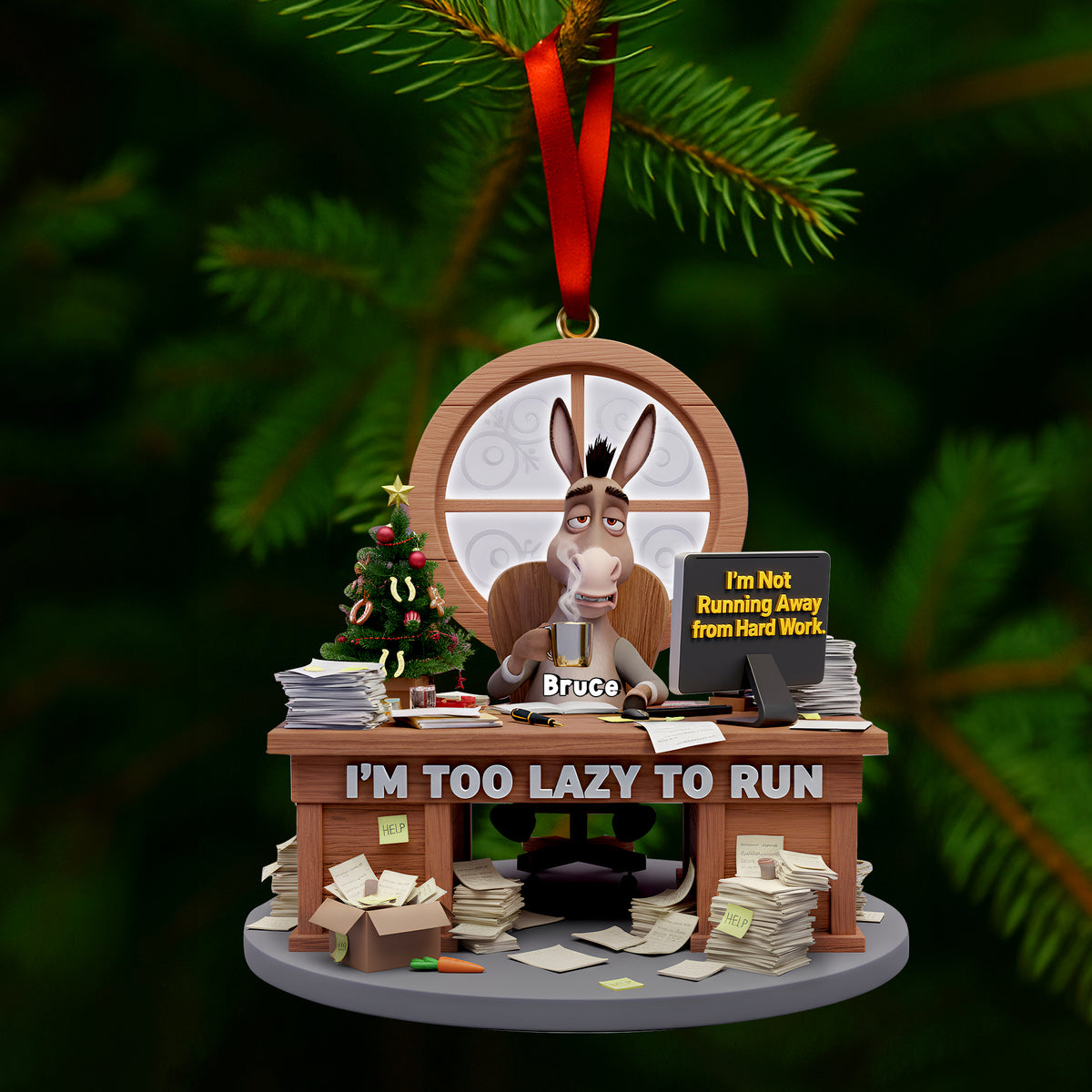 Work Hardship Christmas Ornament Personalized Gifts For Coworker 02PALU211125-Homacus