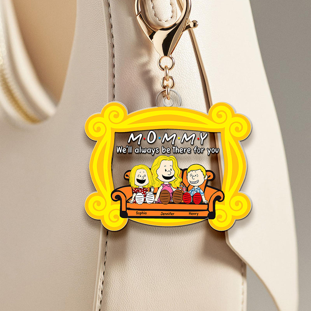 Sitting Mom Keychain Personalized Gifts For Mom 02KAQN190325PA-Homacus