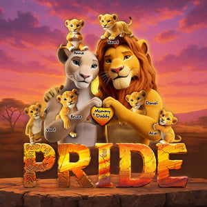 The Lion Family Acrylic Plaque - Personalized Gifts For Family 01OHLU290525-Homacus