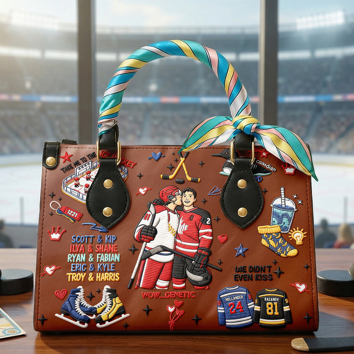 Winter Sports Love Leather Bag - Personalized Gift For Sport Lovers 05NAQN270126-Homacus