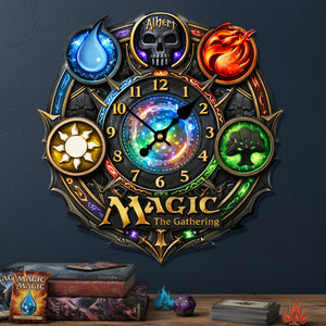 Mystic Element Acrylic Clock – Personalized Gifts For Fantasy Lovers 05huqn241225-Homacus