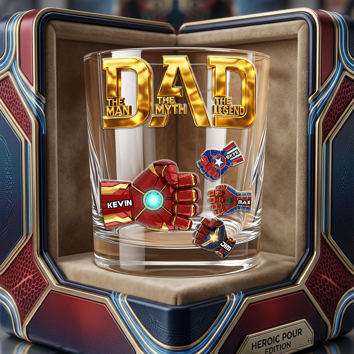Dad The Legend Glass Mug - Personalized Gifts For Dad 03OHTA080526-Homacus