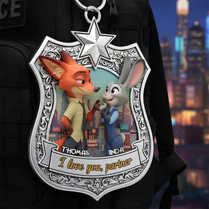 I Love You Partner Keychain Personalized Gifts For Couple 02KIDT061225-Homacus