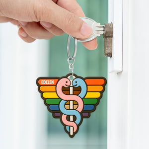 Medical Pride Keychain Personalized Pride Gifts 02HUDT130525-Homacus