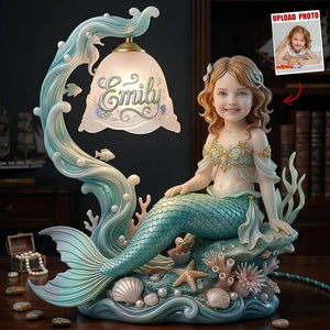 Cute Mermaid Princess Light Box - Personalized Custom Photo Gift For Kids 02NADT190326-Homacus