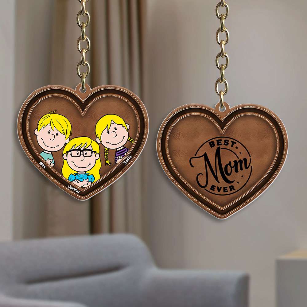 Personalized Gifts For Mom Keychain Best Mom Ever 01OHMH170125HH-Homacus