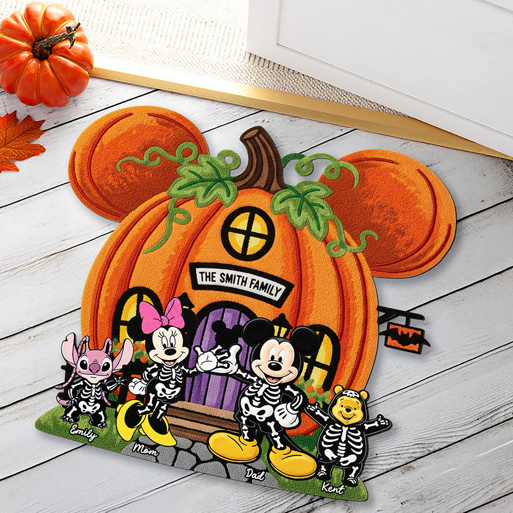 Pumpkin House Doormat - Personalized Halloween Gifts For Family 02naqn140825-Homacus