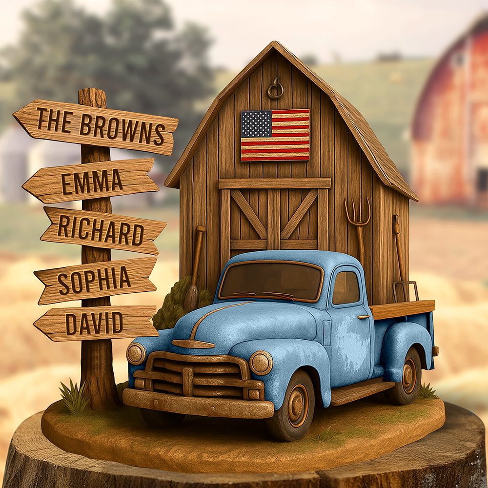 Farm Barn Family Acrylic Plaque - Personalized Gifts For Family 05NAQN220525-Homacus