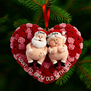 Growing Old Couple Ornament - Personalized Gifts For Couples 07OHLU231025-Homacus