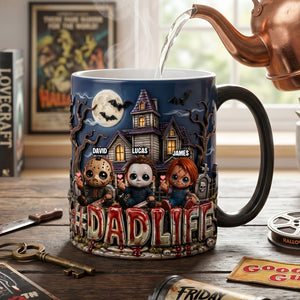 Dad Life With Little Horrors Magic Mug - Personalized Gifts For Dads 05patn120526-Homacus