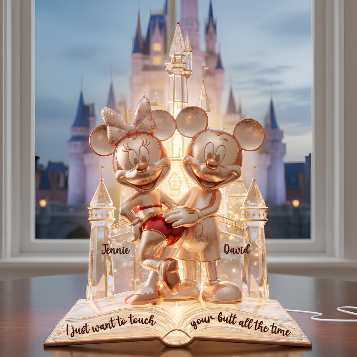 Cheeky Touch Couple Acrylic Light Box - Personalized Gift For Couples 04OHLU271125-Homacus