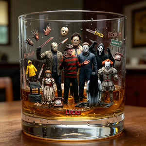 Scary Villain Drinking Glass - Personalized Gifts For Horror Lovers 04ohtn110326-Homacus