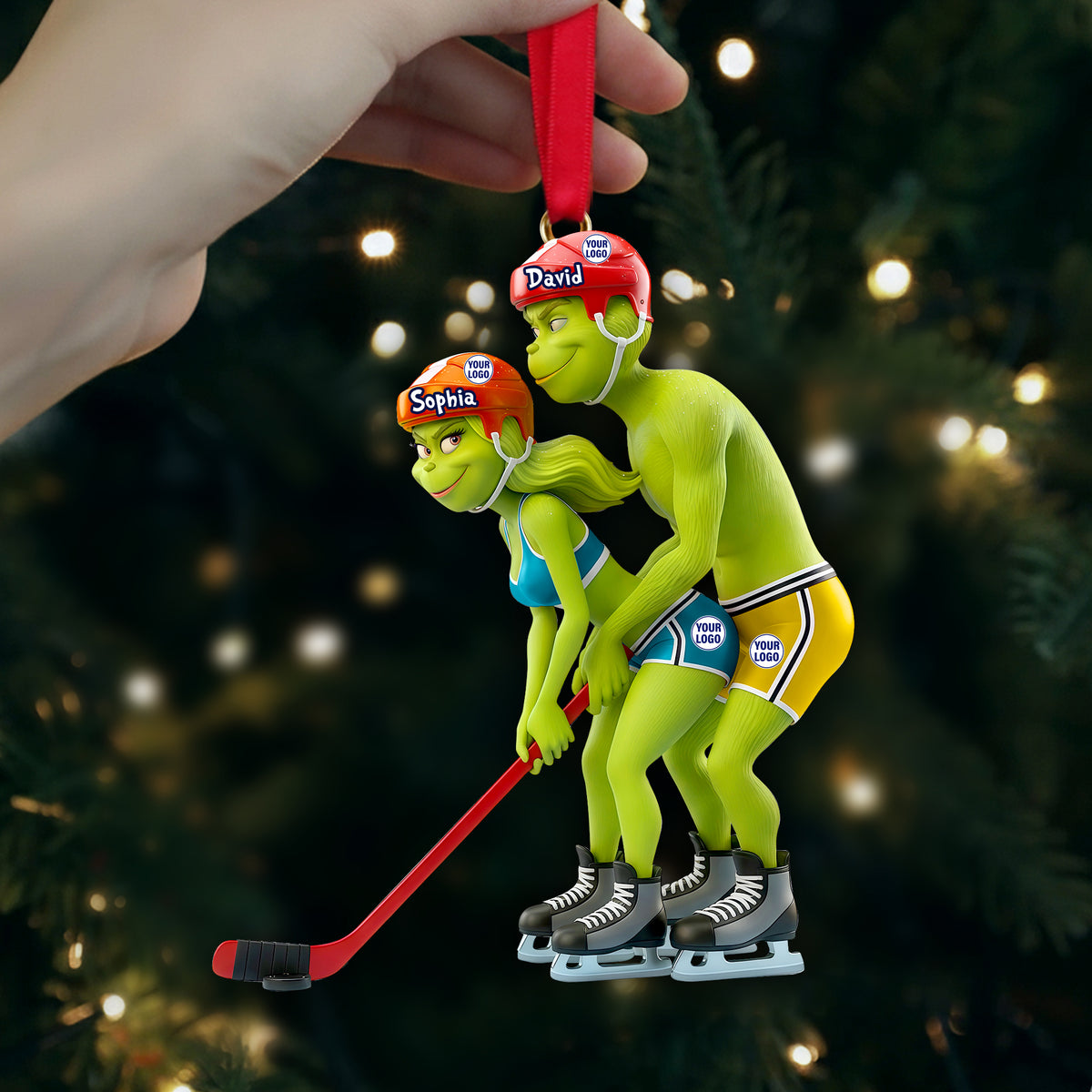 A Playful Twist Acrylic Ornament - Personalized Gift For Sporty Couple 04OHLU291025-Homacus