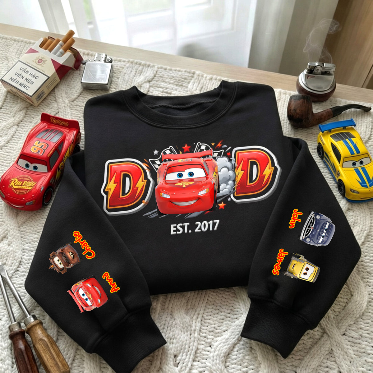 Racing Dad Crew Shirt - Personalized Father's Day Gifts 03nalu180526-Homacus