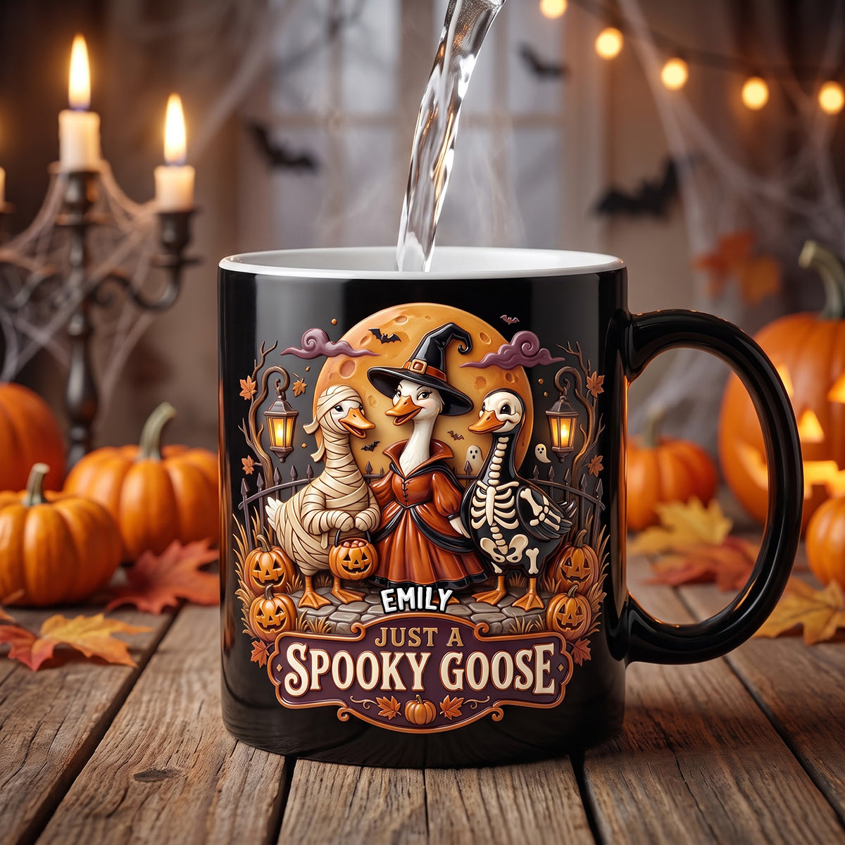 Just A Spooky Goose Magic Mug - Personalized Halloween Gifts 05todh170826