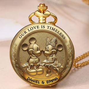 Love Is Timeless Pocket Watch - Personalized Gift For Couple 02TOLU230625-Homacus