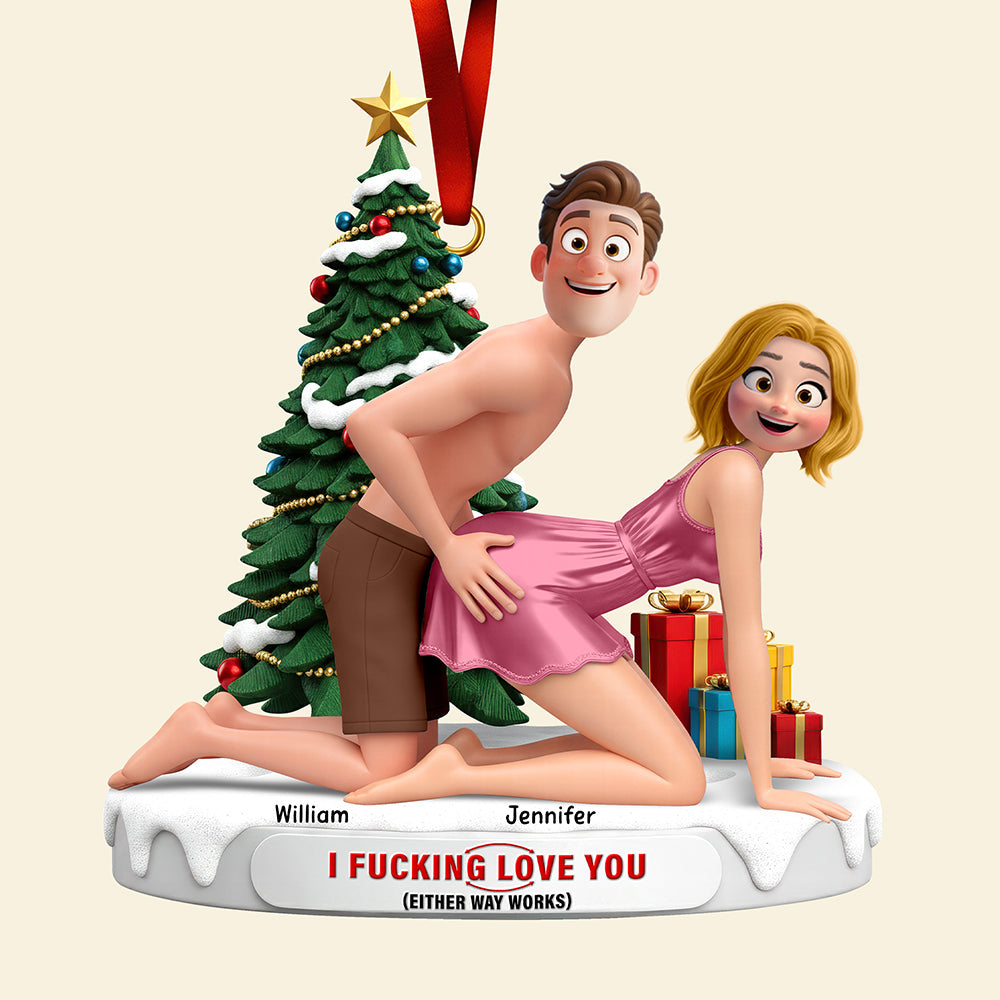 Naughty Couple I F**king Love You Ornament 05ohqn091025 - Personalized Gifts For Couple-Homacus