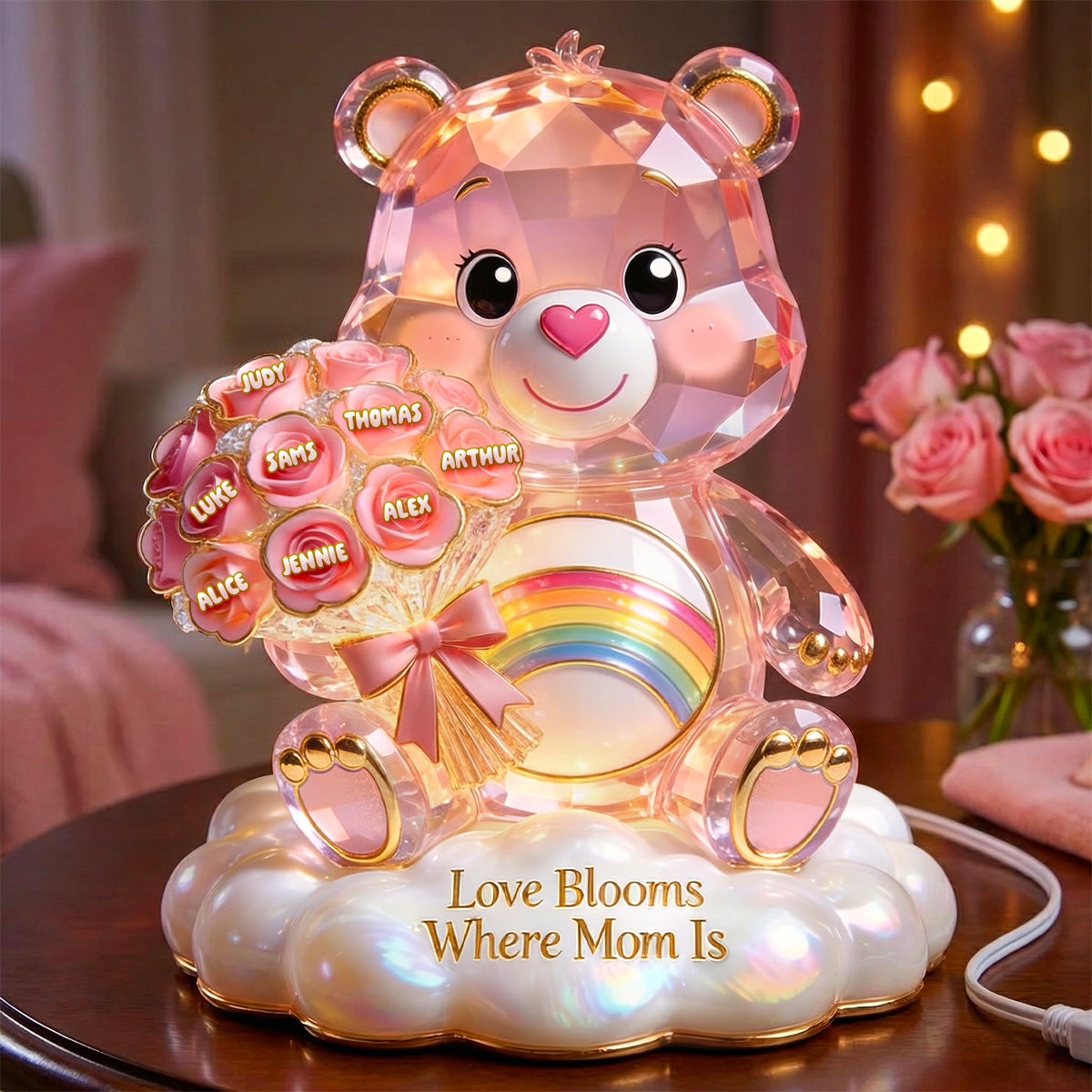 Love Blooms Where Mom Is Light Box - Personalized Gifts For Moms 01pgdh090426-Homacus