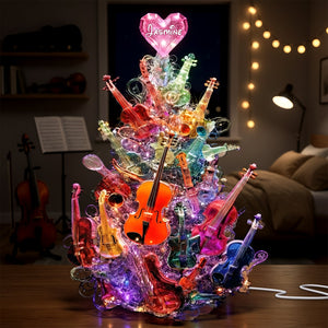 Sparkle Violin Pile Light Box - Personalized Gifts For Violinist & Violin Lovers 07QHLU281125-Homacus