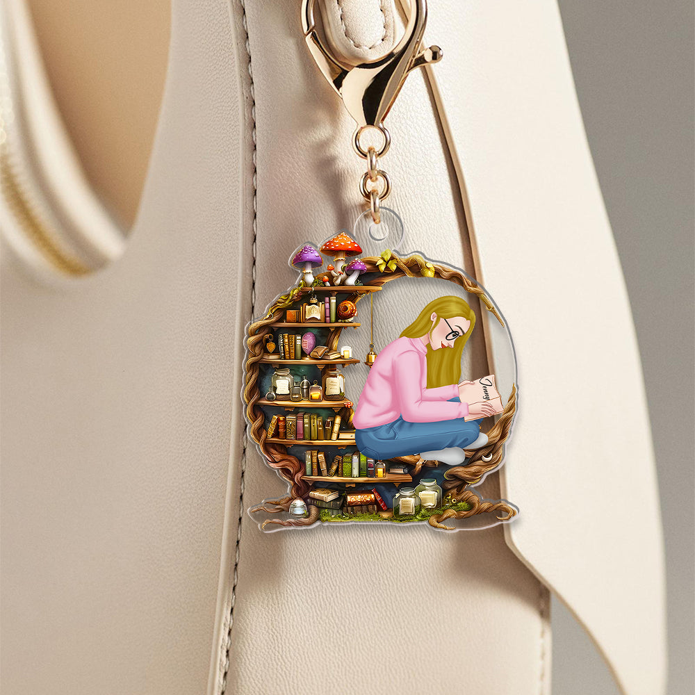 Personalized Gifts For Girl Book Lovers Keychain 02NAMH280225HG-Homacus