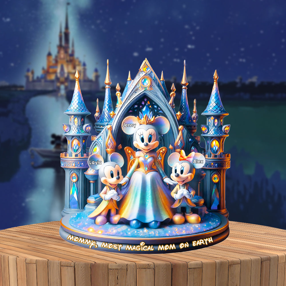 Enchanted Winter Castle Mom Plaque – Custom Christmas Gifts For Mom 03tgmh250325-Homacus