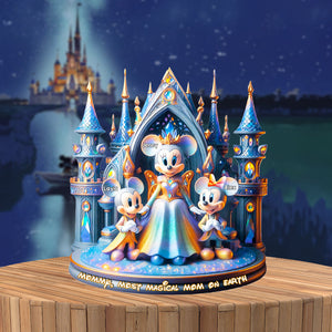 Enchanted Winter Castle Mom Plaque – Custom Christmas Gifts For Mom 03tgmh250325-Homacus