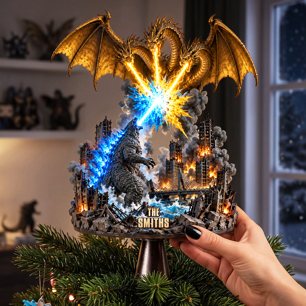 Radioactive Monster Figh Ornament - Personalized Gifts For Christmas Tree Topper 01NATA190926