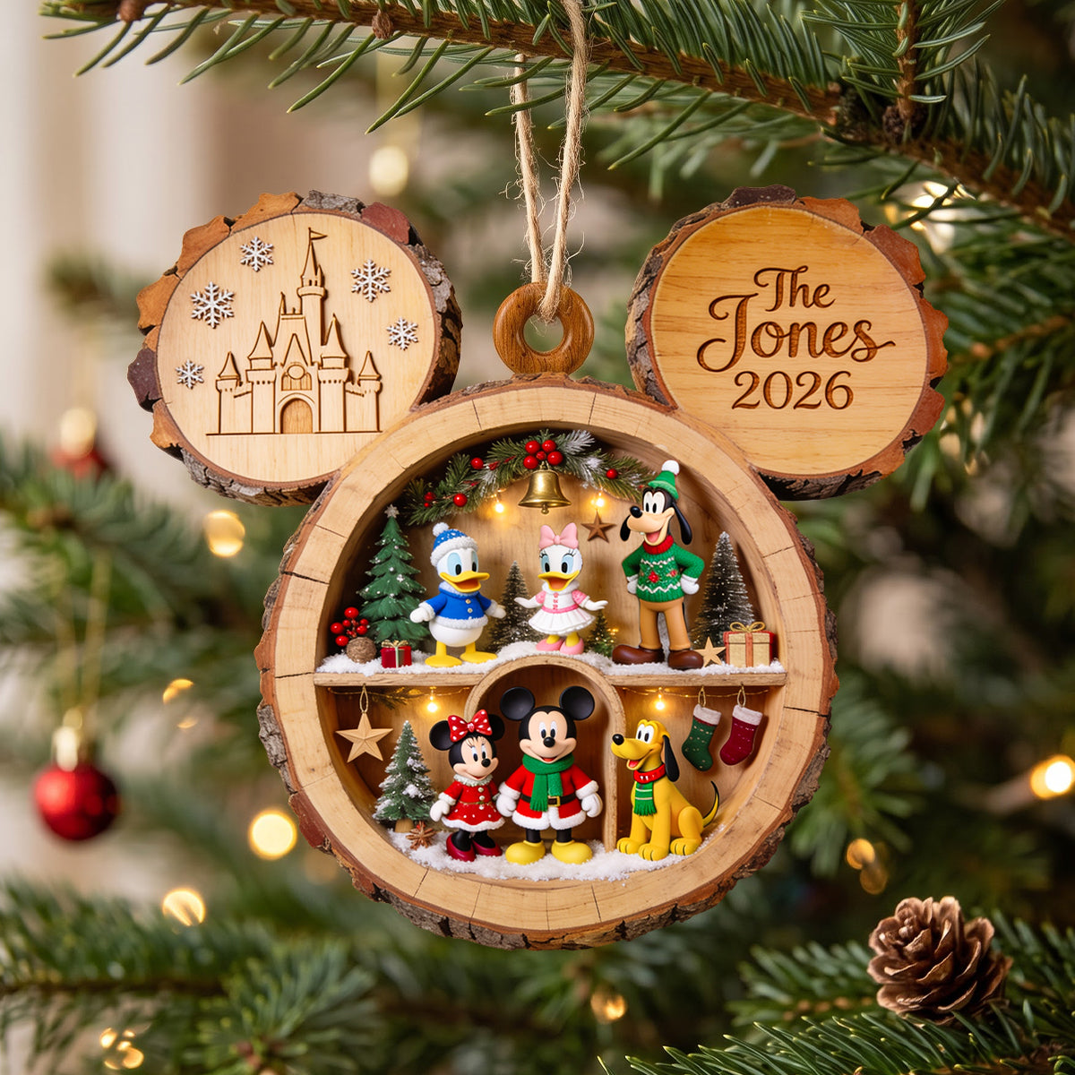 Cozy Christmas Wooden Nook Ornament - Personalized Gifts 06qhdh141026-Homacus