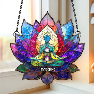 Yoga Girl Suncatcher Ornament - Personalized Gifts For Yoga Lovers 05humg170725-Homacus