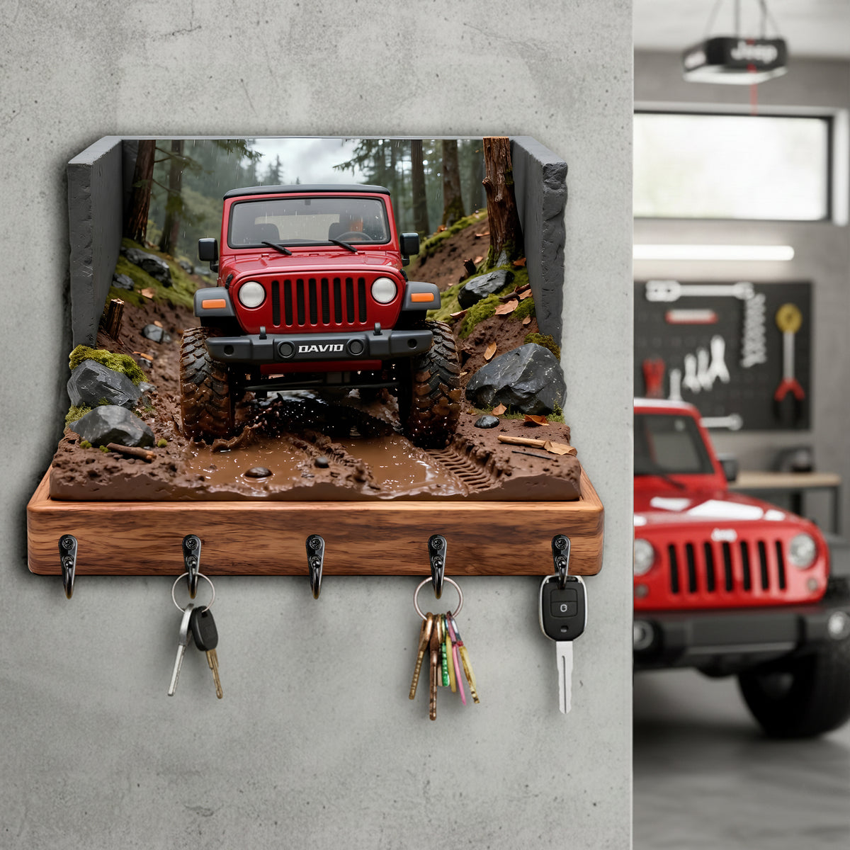 Trail Mud Master Acrylic Key Hanger - Personalized Gifts For Off-Road Car Lovers 04tolu191225-Homacus