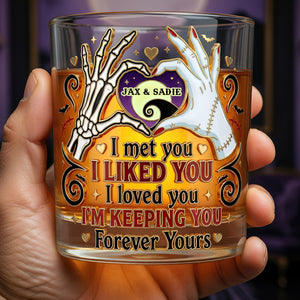 Soulmates Forever Round Glass - Personalized Gift For Couples 04NADT060626-Homacus