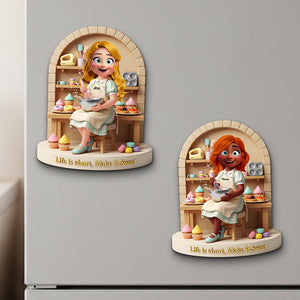 Sweet Baking Girl Fridge Magnet - Personalized Gift For Bakers 01PGTA061225-Homacus