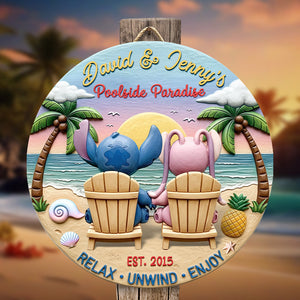 Cute Monster Couple Wood Sign - Personalized Gifts For Couple 01naqn060625-Homacus