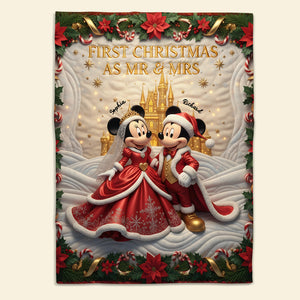 First Christmas Together Blanket - Personalized Gifts For Couple 03PAQN031125-Homacus