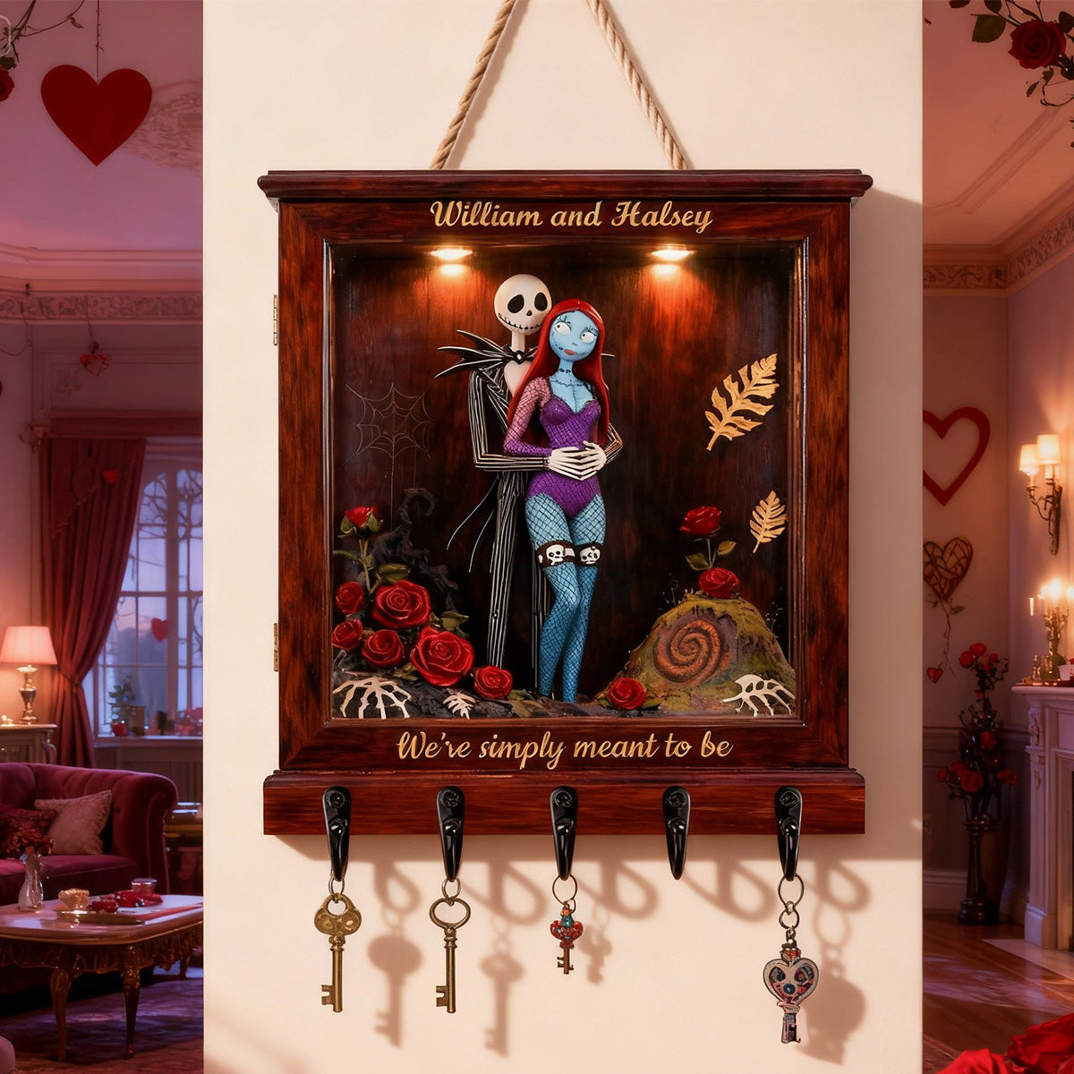 Meant To Be Couple Acrylic Key Hanger - Personalized Gifts For Couple 04tgmg231225-Homacus