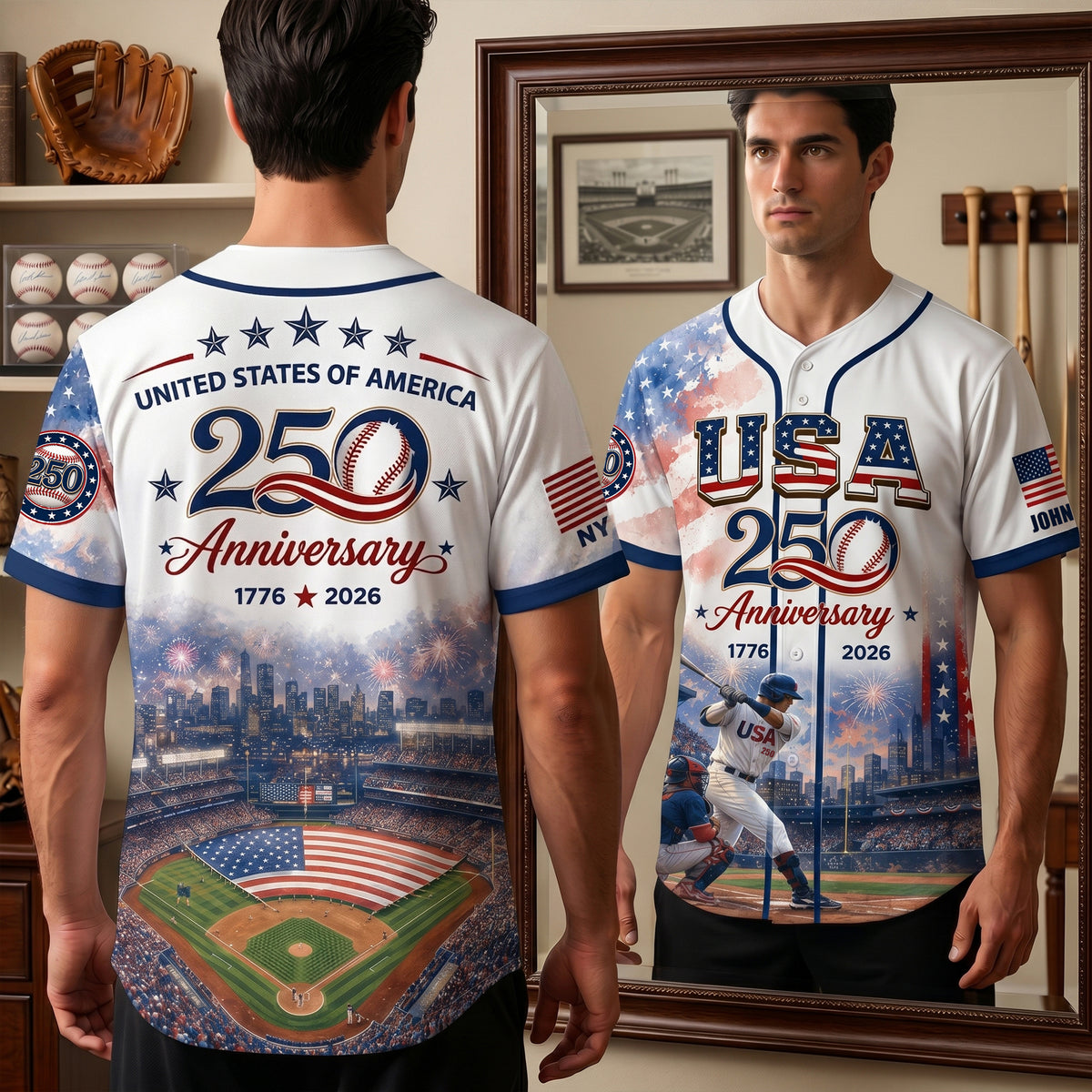 American 250 Baseball Jersey, Personalized Gifts For Sport Lovers 02qhlu250626-Homacus