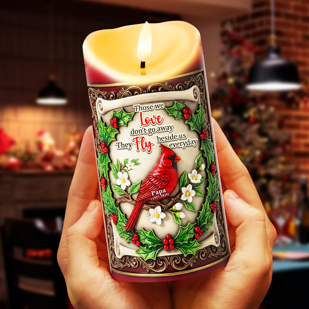 Fly Beside Us Cardinal LED Candle - Personalized Christmas Gifts For Loved Ones 01TOLU080925-Homacus