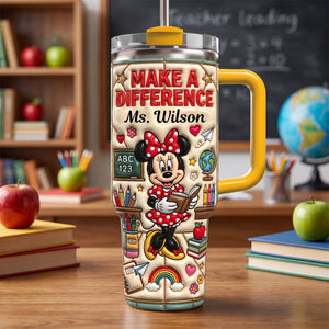 Kind Heart Teacher Tumbler With Handle, Personalized Gifts For Teachers 04qhdh010826-Homacus