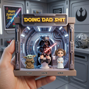 Funny Space Dad Acrylic Plaque - Personalized Gifts For Dads 01NADT160426-Homacus