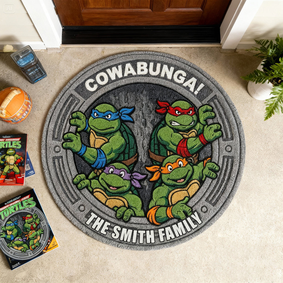 Playful Hero Squad Welcome Mat - Personalized Gift For Family 04NALU040226-Homacus