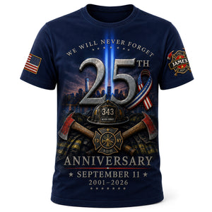 We Will Never Forget Shirt - Personalized Gifts For Firefighter 03naqn030826-Homacus