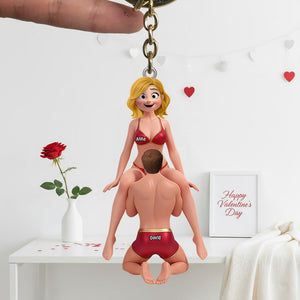 Playful Partners Acrylic Keychain - Personalized Gift For Couples 031OHTN200126-Homacus