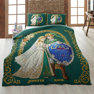 Wedding Couple Quilt Bed Set - Personalized Gifts For Couple 02naqn090725-Homacus