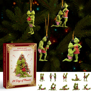 Naughty Green Couple Christmas Advent Calendar - Personalized Gifts For Couple 02nadt101025-Homacus