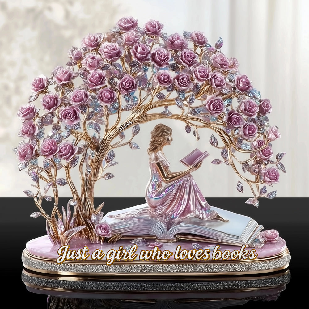 Girl Book Lover Acrylic Plaque Personalized Gifts For Book Lovers 03TGDT210525-Homacus