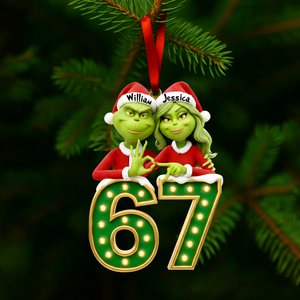 Trendy Green Couples Ornament - Personalized Gift For Couples 05OHLU181125-Homacus