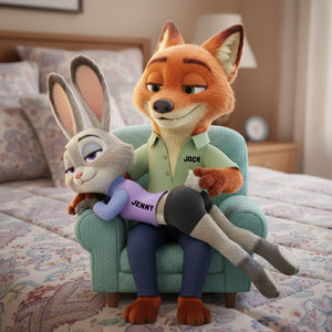 Cute Animated Couple Personalized Gifts For Couple Shaped Pillow 03natn261125-Homacus