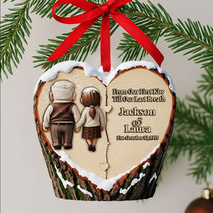 Holding Hands Old Couple Ornament - Personalized Christmas Anniversary Gifts For Couple 01OHLU110825-Homacus