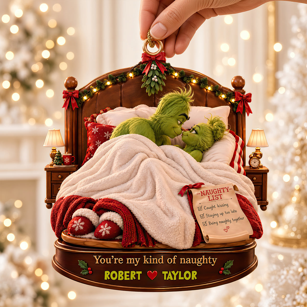 Furry Naughty Couples Acrylic Ornament - Personalized Christmas Gifts For Couples 03ttdt160926-Homacus